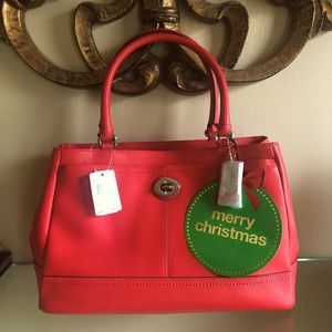 Brand New Cherry Red Coach Purse!